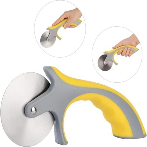 2 Pcs Pizza Cutter Wheel with Non Slip Handle, Katfort Stainless Steel Pizza Slicer Pizza Cutter Knife