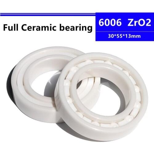 4pcs/10pcs 6006 30*55*13mm Zirconia Full ZrO2 Ceramic Deep Groove Ball Bearing Precision Nonmagnetic 30x55x13mm