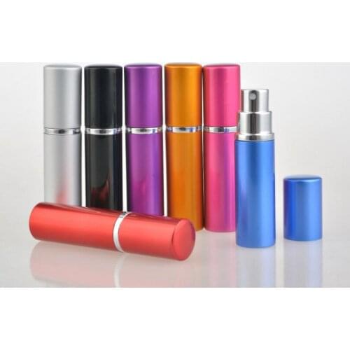 5ml Smooth Colorful Aluminum Perfume Bottle Mini Portable Refillable Perfume Atomizer Bottle Wholesale