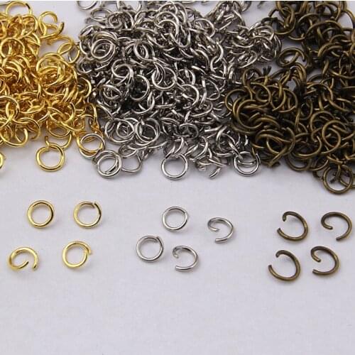 500g 4/5/6/7/8/9/10mm Open Loop Iron Ring Connection DIY Jewelry Finding Wholesale