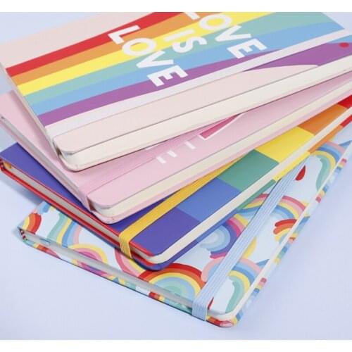 A5 Rainbow Lined Notepad Travel Journal Writing Notebook Travel Diary 192 Pages