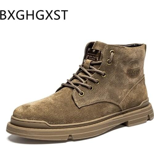 Ankle Boots Casual Shoes Men Motorcycle Boots Fashion Designer Shoes Men Boots Genuine Leather Shoes Men 2020 Zapatos Hombre