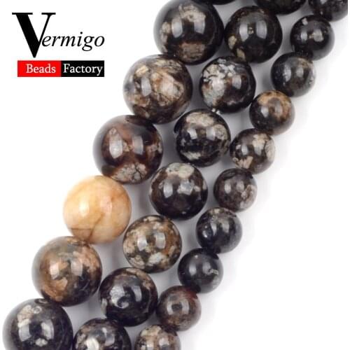 Natural Stone Beads Brown Cherry Agates Minerals Loose Beads For Jewelry Making Diy Bracelets Necklaces 6 8 10mm Pick Size 15"