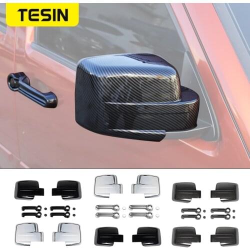 TESIN Rearview Mirror Covers for Dodge Nitro Car Door handle Cover Stickers for Jeep Liberty 2007-2012 Car Exteror Accessories