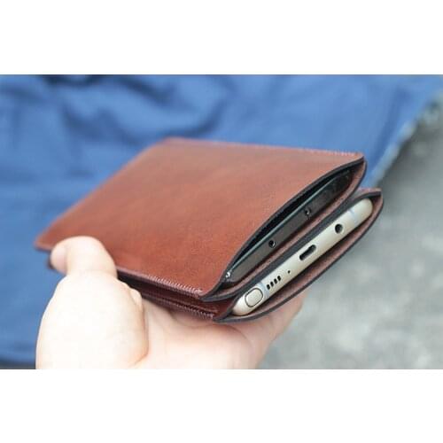 Extremely simple Double phone Straight leather case Pouch For iphone 12ProMax 11ProMax XSMAX 8Plus retro pouch