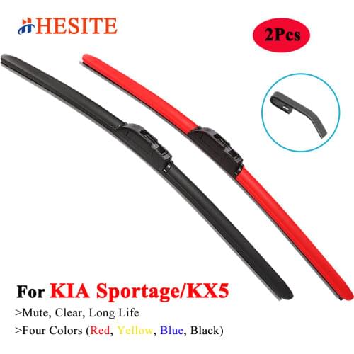 HESITE Colorful Wiper Blade For KIA Sportage 1 2 3 4 II III IV MK4 JE K00 KM QL SL KX5 Car Model Accessories 2016 2017 2019 2020