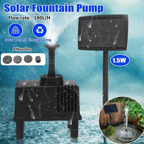 Fountain Solar Panel Pool Water Pump Garden Pond Fountain Pump Home Aquarium Decoration Supplies