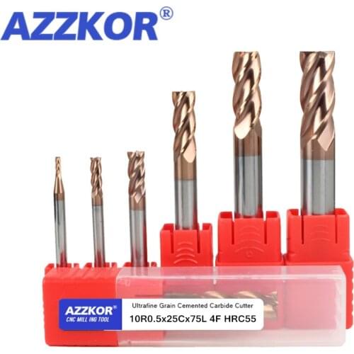 Milling Cutter Alloy Coating Tungsten Steel Tool Cnc Maching Hrc55 Corner Roughing Top Milling Cutter Kit Milling Machine Endmil