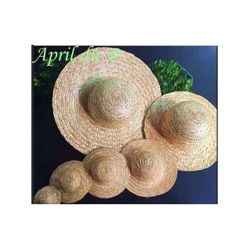 Gagqeuywe Hand Knitting Straw Hat Mini Doll Hat Ornament Small Strawhat DIY Jewelry Accessories Craft Decoration