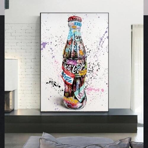 Graffiti Can Drink Bottle Art Poster Abstract Canvas Wall Print Painting Modern Style Graffiti Can Picture Room Home Decoration