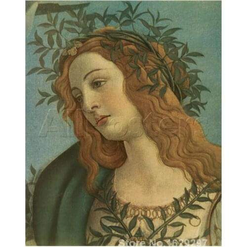 Oil Painting for kids room Minerva detail by Sandro Botticelli Hand painted High quality
