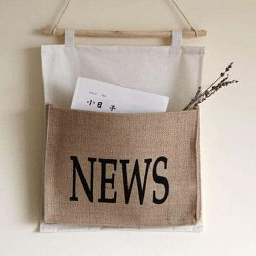 Creative Wall-Mounted Magazine Newspaper Storage Bag Bedside Sundries Organizer Toilet Paper Storage Bags