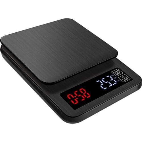 Weight Scales Digital 3KG/0.1g 5KG/0.1g Kitchen Scale Electronic Hand Punch Drip Coffee Scale Timer Household Baking Food Scale