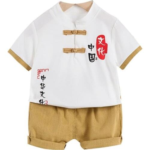 Summer Baby Boy Cotton Out Clothes Kids Letter O-Neck T Shirt Stripe Shorts 2Pcs/sets Infant Children Fashion Toddler Tracksuits
