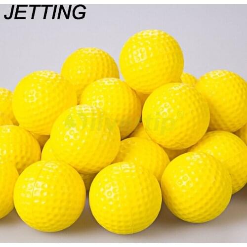 HOT 10Pcs Outdoor Sports Yellow Golf Balls Golf Practice Training Balls Training Aid Plastic Golf Ball