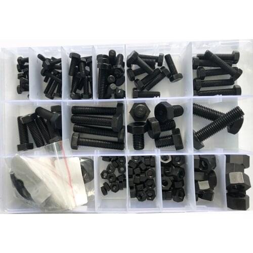 Black External Hexagon Machine Screw Assortment Kits