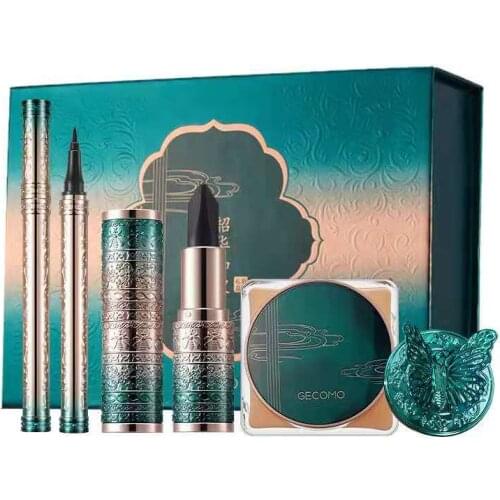 Elk Makeup Set Gift Box Cosmetics Mushroom Air Cushion BB Cream Concealer Powder Velvet Lipstick Mascara Eyeliner Kit