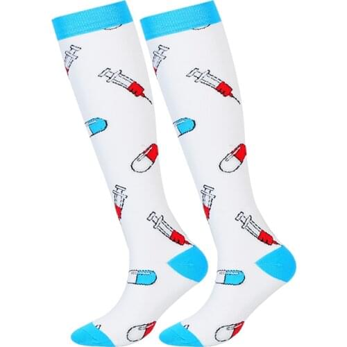 58 Styles Compression Socks Fit Varicose Veins Edema Diabetes Nurses Pregnancy Medical Nursing Fitness Unisex Compression Socks