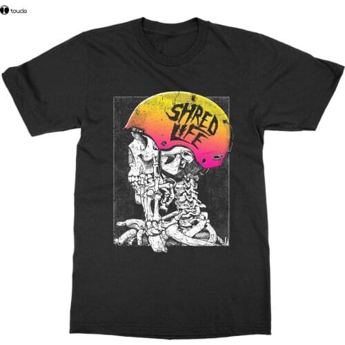 2019 New MenS Skull Boarder T-Shirt Snowboard Mountain Powder Rail Freestyle Backside Fakie Tee Shirt