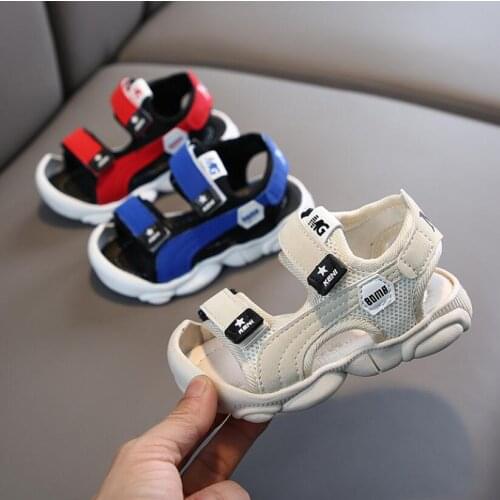 2021 New Summer Shoes for Girls Boys Beach Sandals Baby Cork Shoes Kids Leather Sandals New Fashion Casual Childrens Shoes