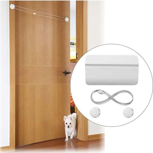 Pet Plastic Security Flap Door Magic Door Barrier Cats Dogs Enter Exist Easily Control Access Opening Door Close Pet Supplies