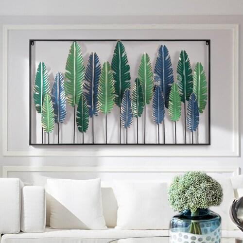 Nordic living room pendant three-dimensional 3D wrought iron wall decoration background home decoration