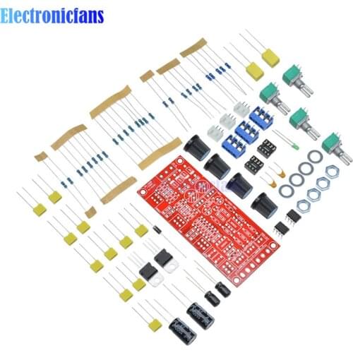 1 Set NE5532 AC 12V Pre-amplifier Preamp Tone Board Module DIY Kits Treble Alto Bass Volume Control Low Noise