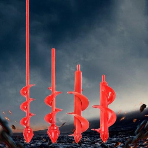 Carbon Steel Planter Garden Auger Spiral Drill Bit Flower Planting Hole Digger Drill Bit Yard Gardening Bedding Planting