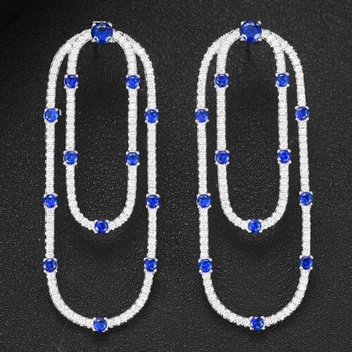 GODKI Jimbora Super Design Bohemia Nigerian Oval Pendant Earrings For Bridal Wedding Party Dangle Earrings Circles For Women