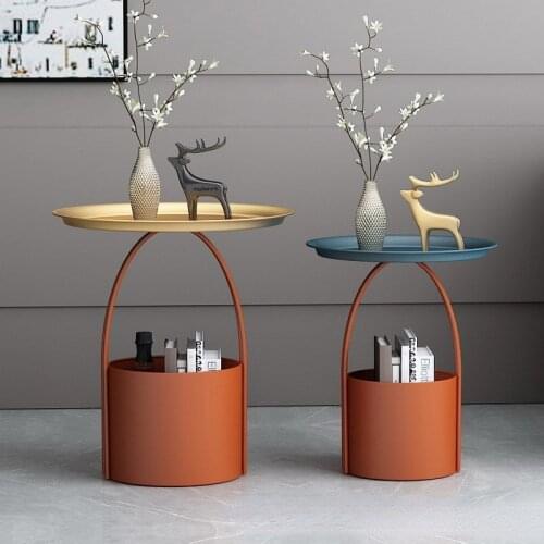 Nordic Simple Storage Small Tea Table Modern Personality Sofa Side Table Creative Magazine Storage Shelf Living Room Furniture