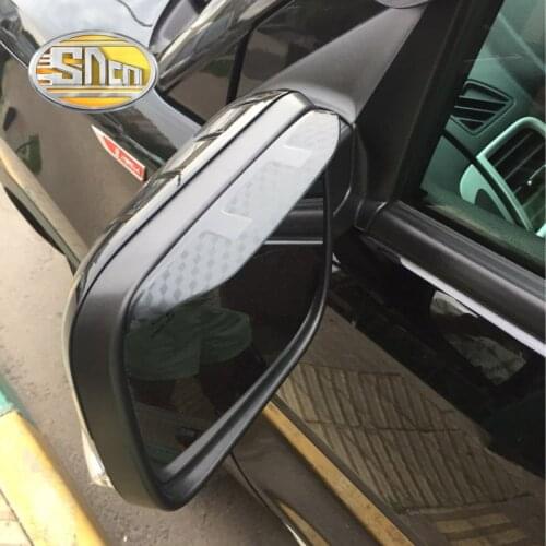 SNCN 2PCS Car Rearview Mirror Eyebrow Cover Rain-proof Snow Protection Decoration Accessories For Ford Explorer 2013 2014 2015