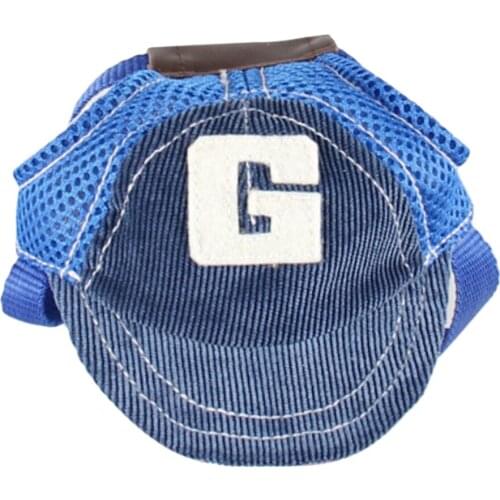 Pet Dog Puppy Coffee/Blue Baseball Cap Hat Summer Clothes Clothing S-L