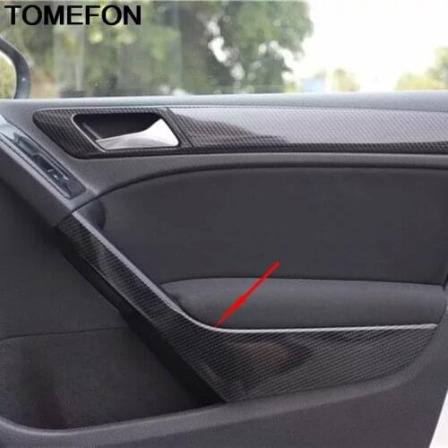 TOMEFON For Volkswagen Golf 6 MK6 2010 2011 2012 Car Inner Door Handle Panel Decoration Cover Trim Interior Accessories ABS