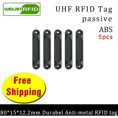 UHF RFID metal tag 915mhz 868mhz Impinj Monza4QT EPC 5pcs free shipping durable ABS metal Tray smart card passive RFID tags