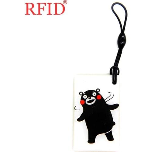 UID S50 1K 13.56Mhz Changeable MFS50 RFID NFC Rewritable Writable IC Card Cartoon Dropping Glue Keyfob Keychain Key Tags 1pcs