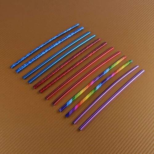 10 Pcs Car Universal Accessories Rubber AUTO Colorful Air Conditioner Outlet Vent Decoration Strip U-shaped Bright Moulding Trim