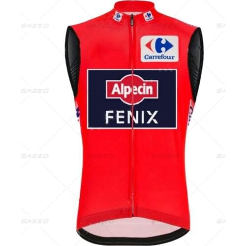 Cycling Jersey 2021 Alpecin Fenix Team Cycling Vest Windstopper Windproof Bicycle Vest Sleeveless Breathable Mesh Ciclismo