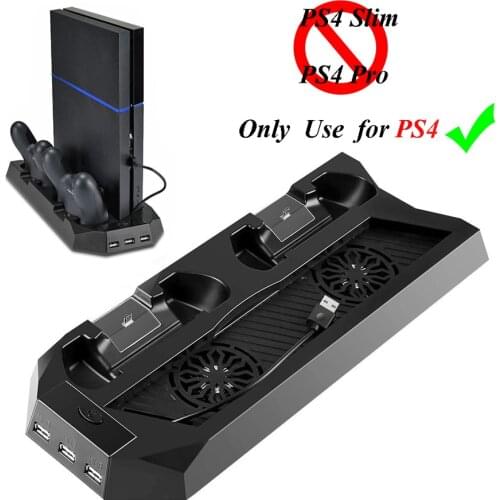 PS4 Accessories Vertical Cooling Stand Cooler Fan Dual Joystick/Controller/Joypad USB Charger for Playstation 4 PS4