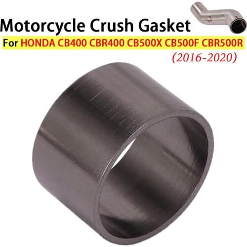 Fiber Crush Gasket For HONDA CB400 CBR400 CB500X CB500F CBR500R 2016 - 2020 Motorcycle Escape Muffler Exhaust Middle Link Pipe