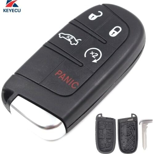 KEYECU Replacement Remote Key Shell Case Fob 5 Button for Chrysler 300 Challenger Charger Grand Cherokee 2011-2014 (Shell Only)