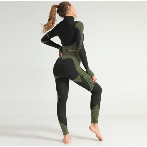 SVOKOR Fitness Women set Gym Suit Stripe Printed Clothing Shockproof Quick-drying Seamless Bra Leggings Sportswear Suit