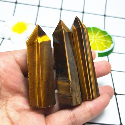 110g crystal wand natural tiger eye quartz point yellow Tigers Eye stone tower Mineral Specimen healing