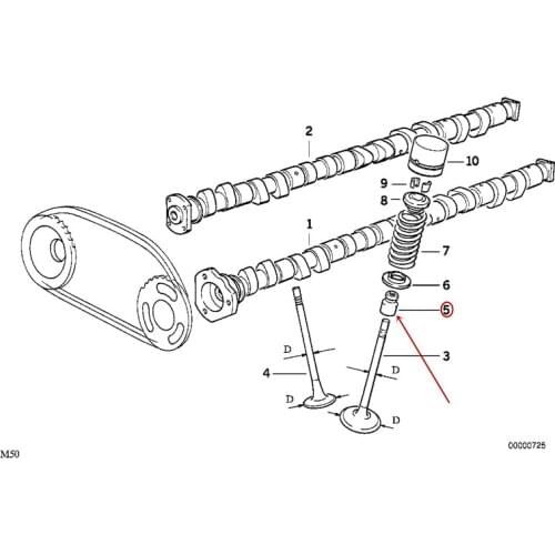 11349064457 Car Valve seal Suitable for E38 E66 728IL 730LI M52 M54b mw2004-2006 Seal ring Valve stem seal Repair kit