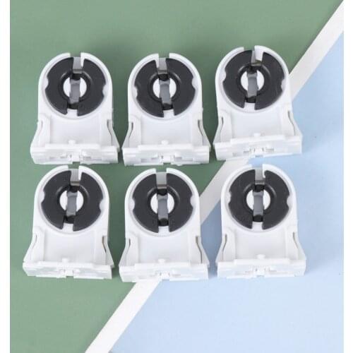 20PCS T8/G13 Fluorescent Lamp Holder Heat-resistant Lamp Holder Household Light Tube Holder for Home Office Bedroom (White)