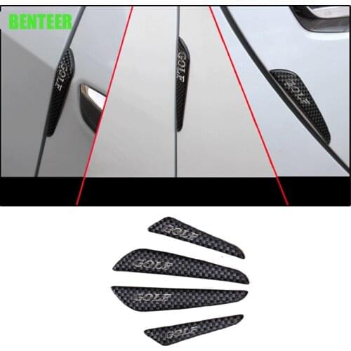 4pcs Carbon Fiber Car Door Protection Sicker For VW VK Golf5 Golf6 Golf7 GOLF7.5 MK6 MK7 MK5 MK4 MK3 MK2 GOLFR TDI GTI