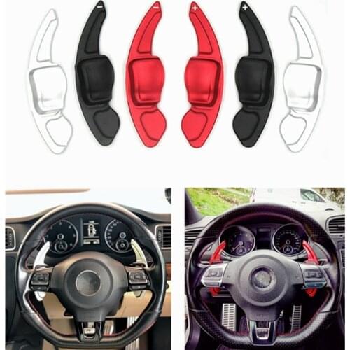 Car Accesories Steering wheel shift paddle For VW Tiguan Golf 6 MK5 MK6 Jetta GTI R20 R36 CC Scirocco Shifter Extension