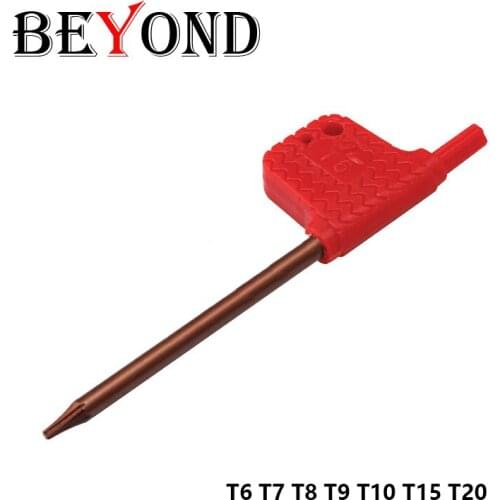 BEYOND 10pcs 50pcs Wrench T6 T7 T8 T9 T10 T15 T20 for Lathe Tools Holder Accessories CNC Machine Screwdriver