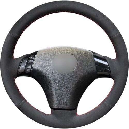 DIY Black Suede Leather Car Steering Wheel Cover for Mazda 3 Axela 2004-2009 Mazda 5 2004-2010 Mazda 6 Atenza Mazda MPV Parts
