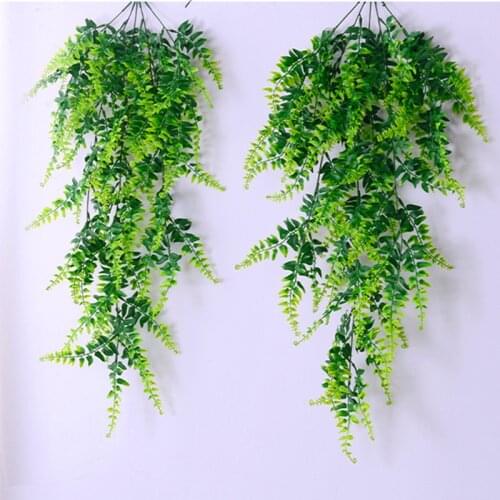 Simulation Plant Wall Hanging Persian Rattan Living Room Wall Hanging Basket Wall Plastic Fake Flower Green Plant Home Decor