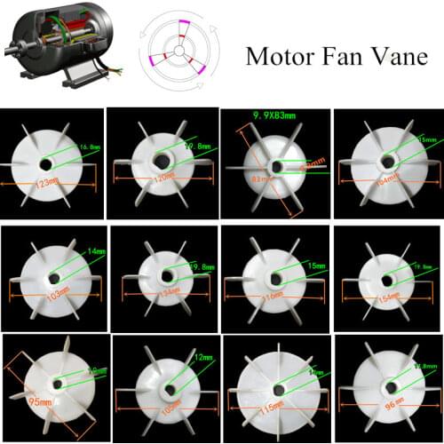 JW50 JW56 JW63 JW71 AO90-4P dc Single-phase motor Cooling Accessories Plastic Fan Vane Air compressor pump Replacement Parts